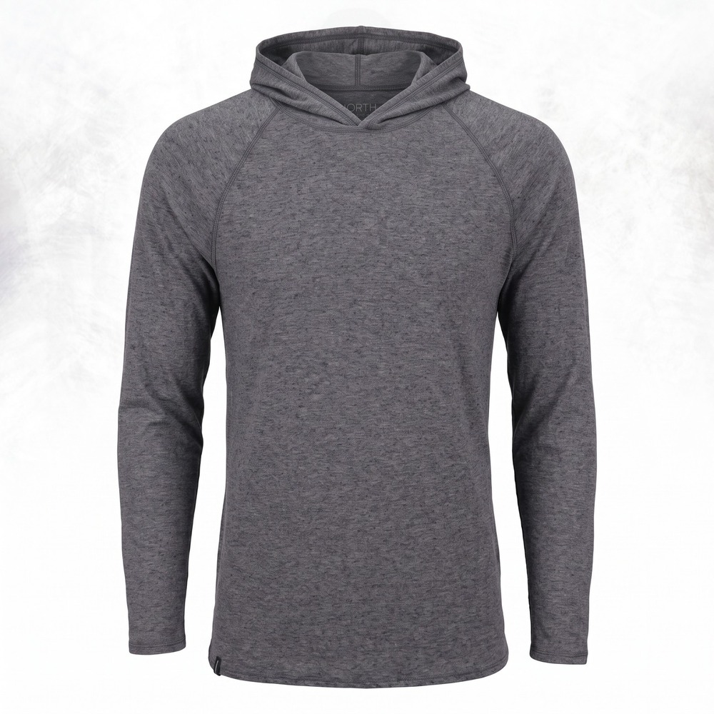 Duckworth Vapor Hoodie Mens XL Gray Rambouillet Merino Wool Blend USA Made
